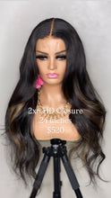 Load image into Gallery viewer, 24in 2x6 HD Closure Wig