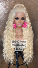 Load image into Gallery viewer, 30in Platinum Blonde 13x6 HD WIG