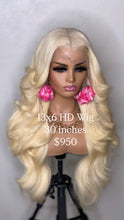 Load image into Gallery viewer, 30in Platinum Blonde 13x6 HD Wig